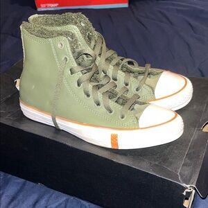 Converse Olive Green High-Top Sneakers